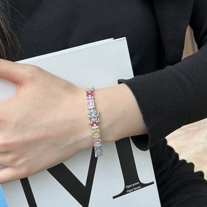 [Max Jewelry ]Delicate Colorful Multi Cut Party Bracelet