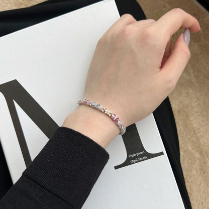 [Max Jewelry ]Radiant Colorful Emerald Cut Party Bracelet