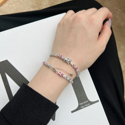 [Max Jewelry ]Radiant Colorful Emerald Cut Party Bracelet