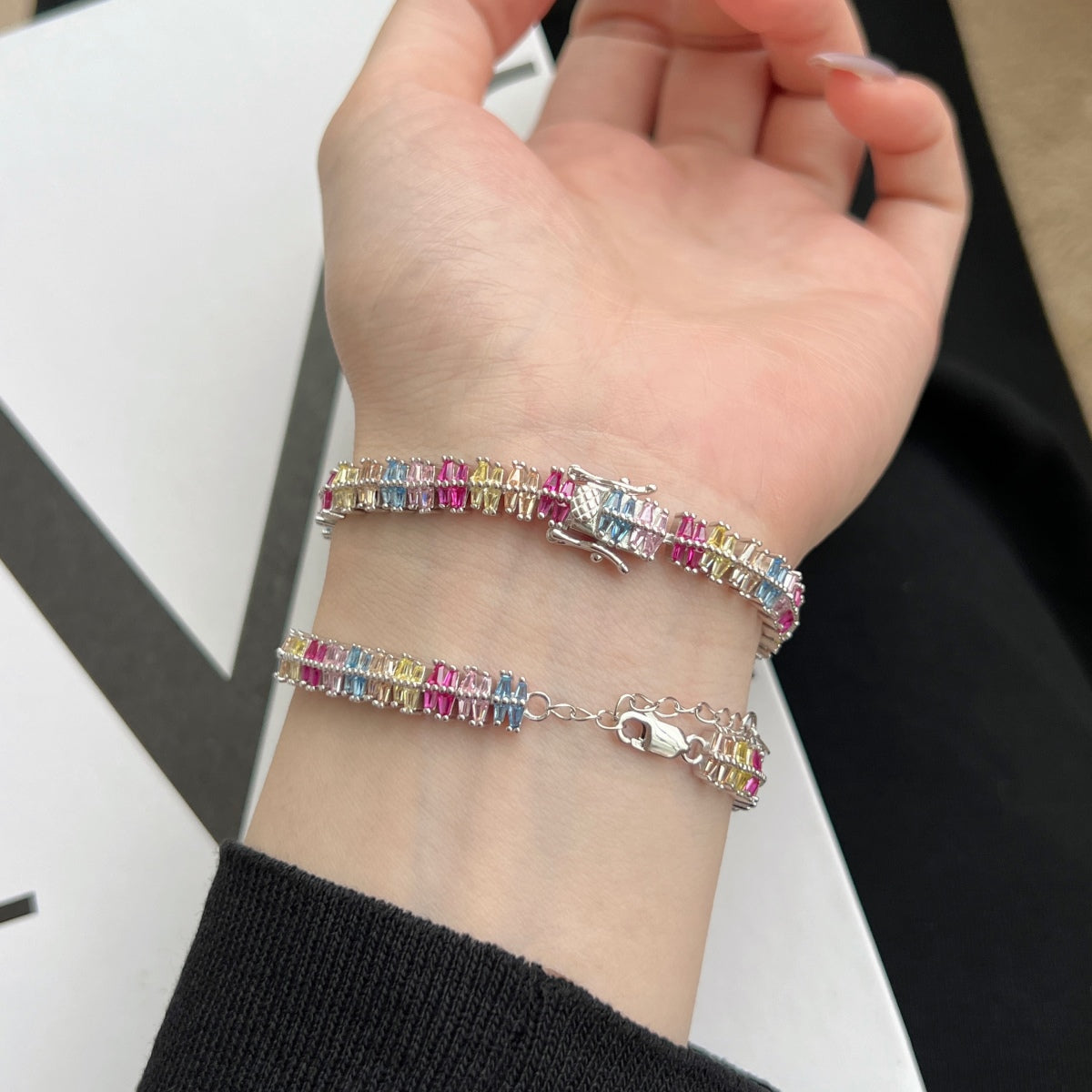 [Max Jewelry ]Sparkling Exquisite Multi Cut Party Bracelet
