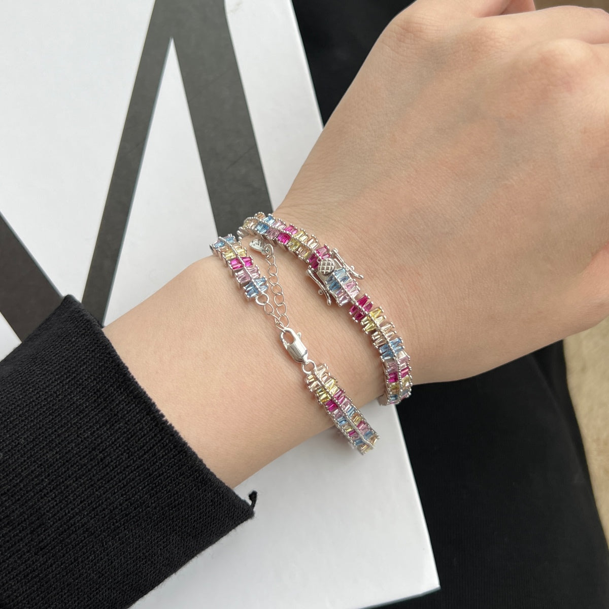 [Max Jewelry ]Sparkling Exquisite Multi Cut Party Bracelet