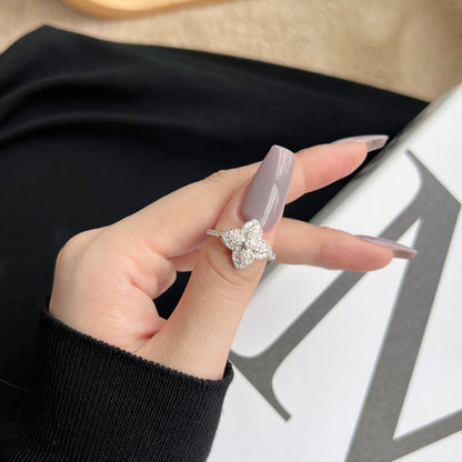 [Max Jewelry ]Luxurious Colorful Flower Shape Banquet Ring