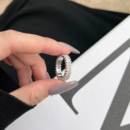 [Max Jewelry ]Splashy Ornate Emerald Cut Cocktail Ring