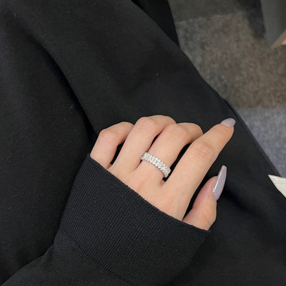 [Max Jewelry ]Splashy Ornate Emerald Cut Cocktail Ring