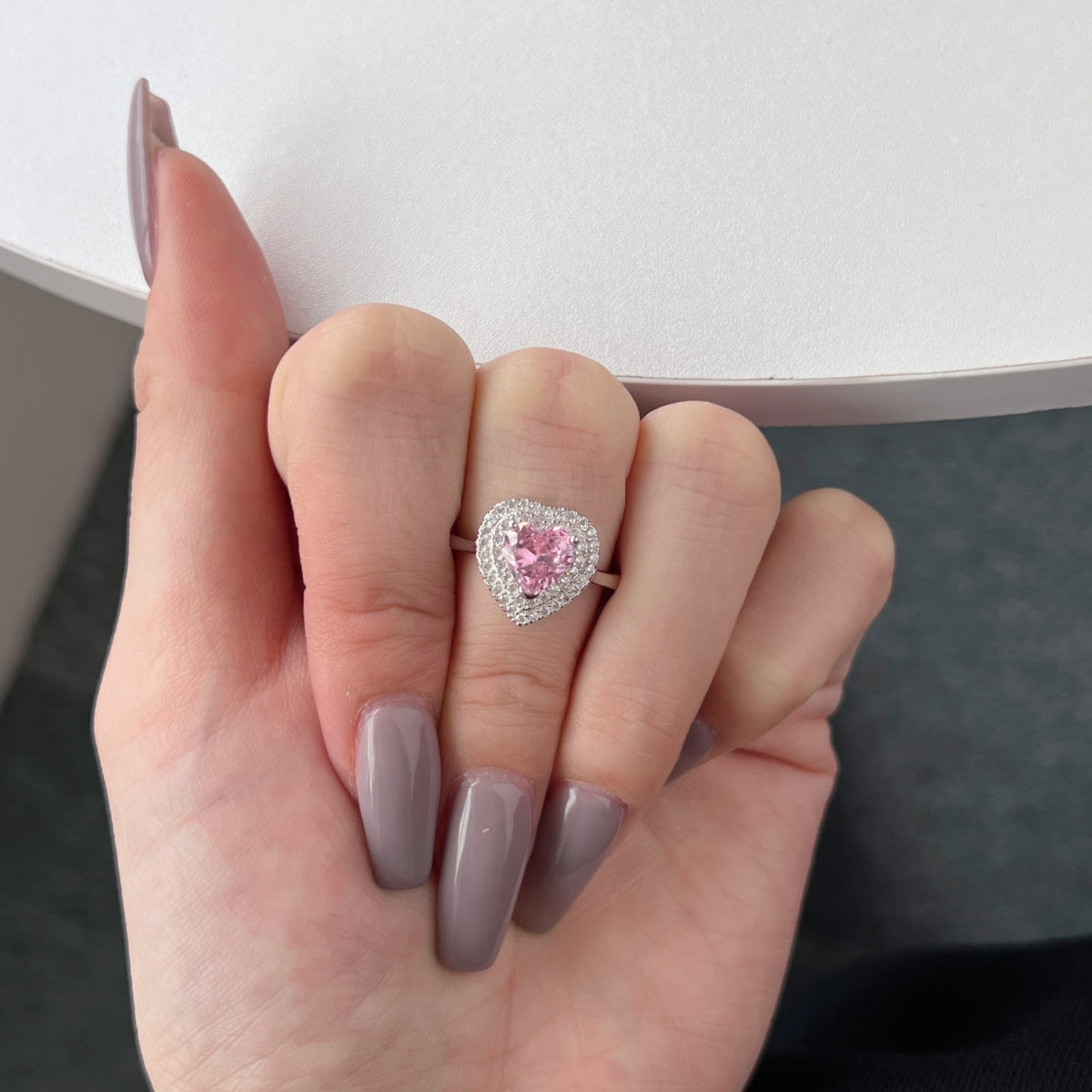 [Max Jewelry ]Delicate Ebullient Heart Shape Wedding Ring