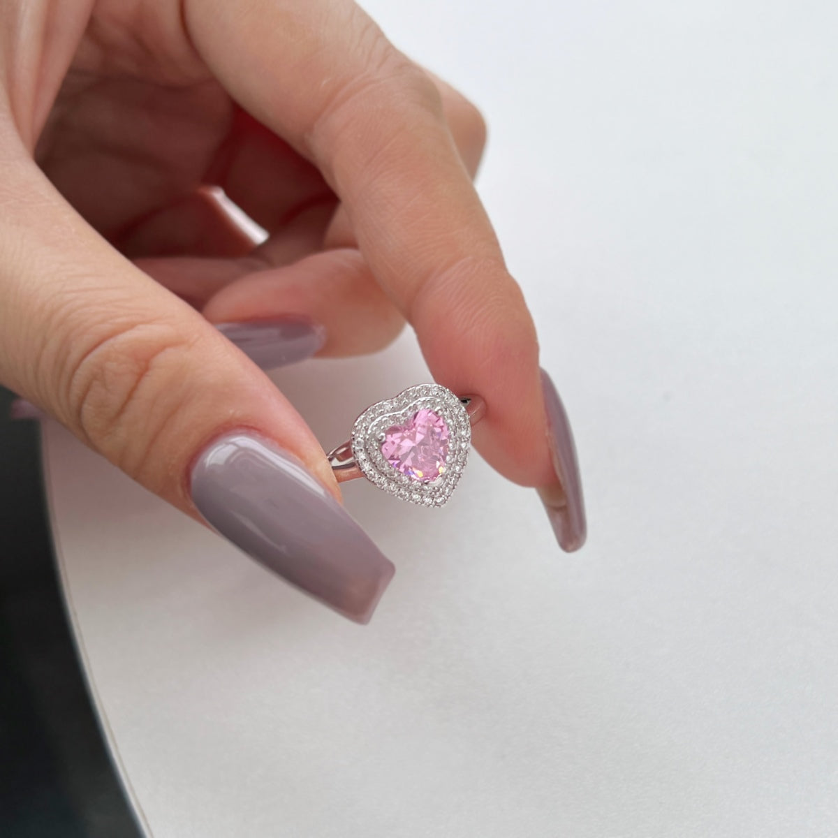 [Max Jewelry ]Delicate Ebullient Heart Shape Wedding Ring