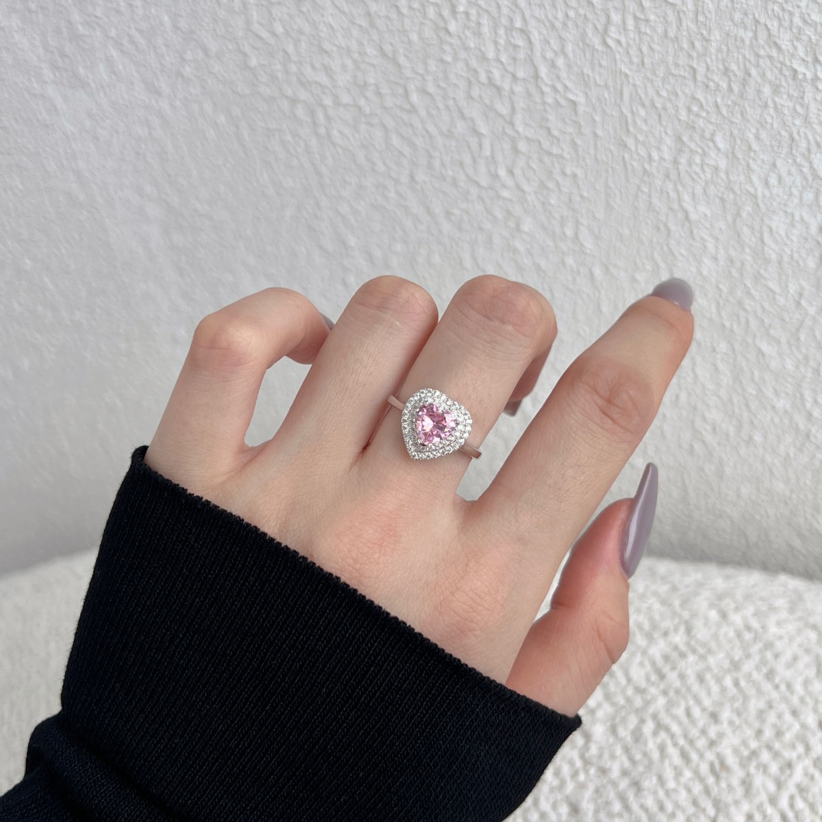 [Max Jewelry ]Delicate Ebullient Heart Shape Wedding Ring