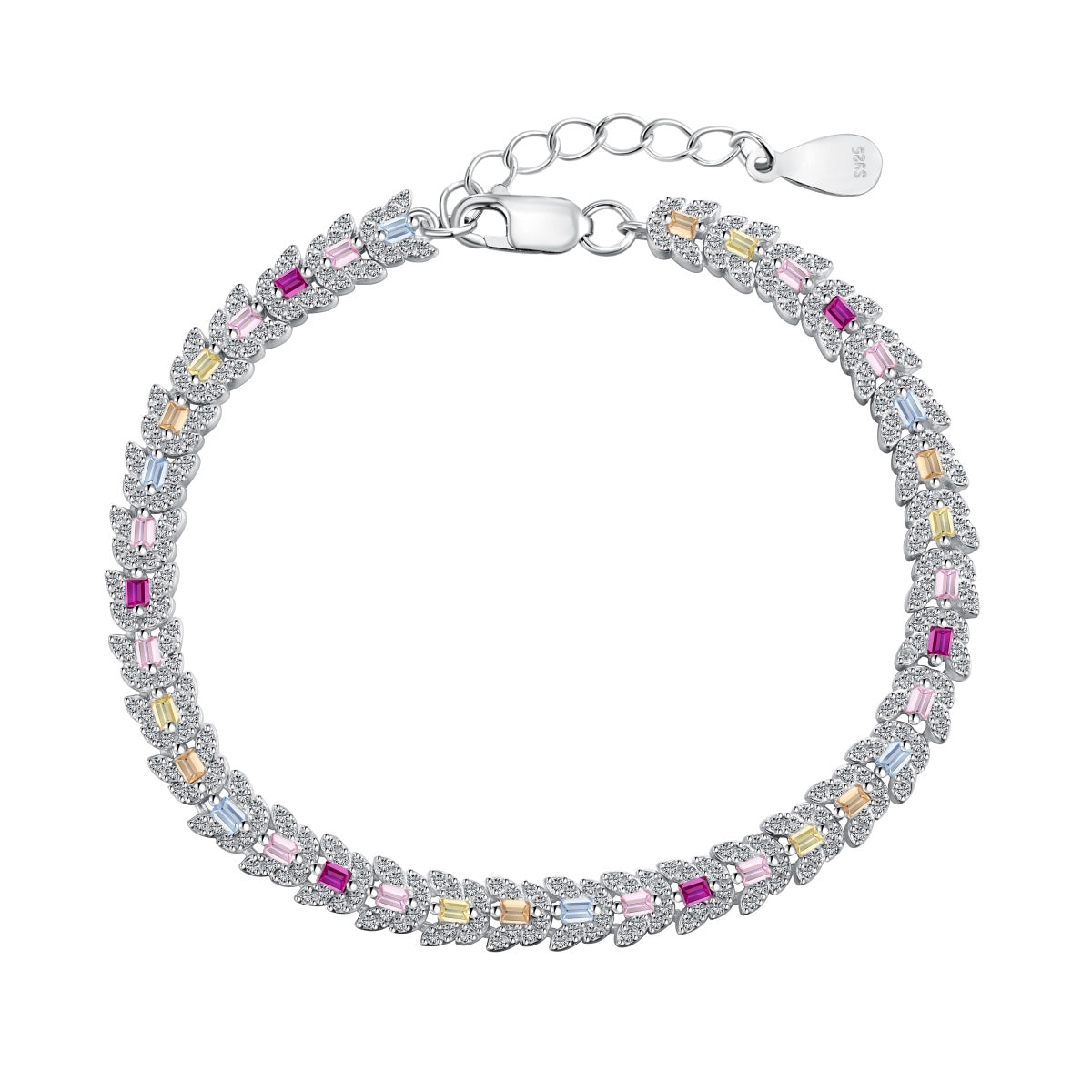 [Max Jewelry ]Delicate Colorful Multi Cut Daily Bracelet
