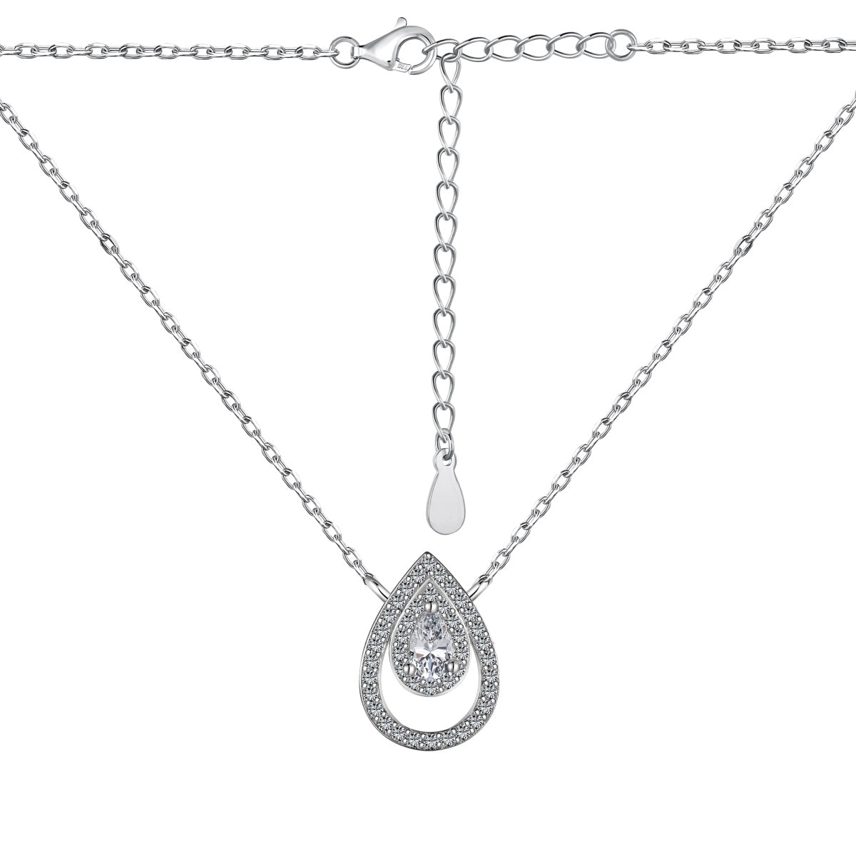 [Max Jewelry ]Sparkling Pear Cut Necklace