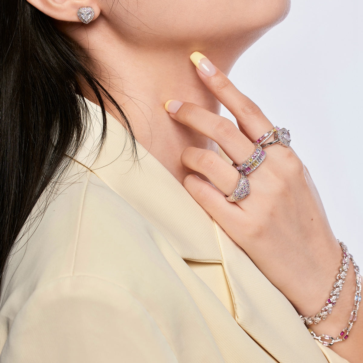 [Max Jewelry ]Delicate Ebullient Heart Shape Wedding Ring