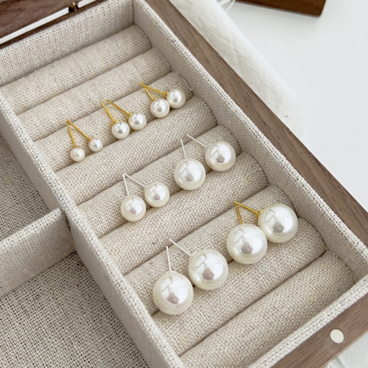 [Max Jewelry ]Delicate Pearl Earrings