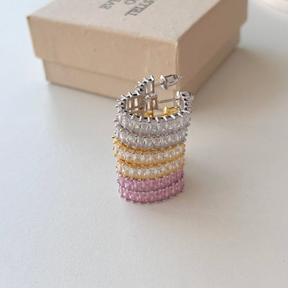 [Max Jewelry ]Radiant Heart Cutout Earrings