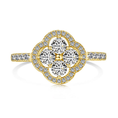 [Max Jewelry ]Four Leaf Clover Flower Design Ring