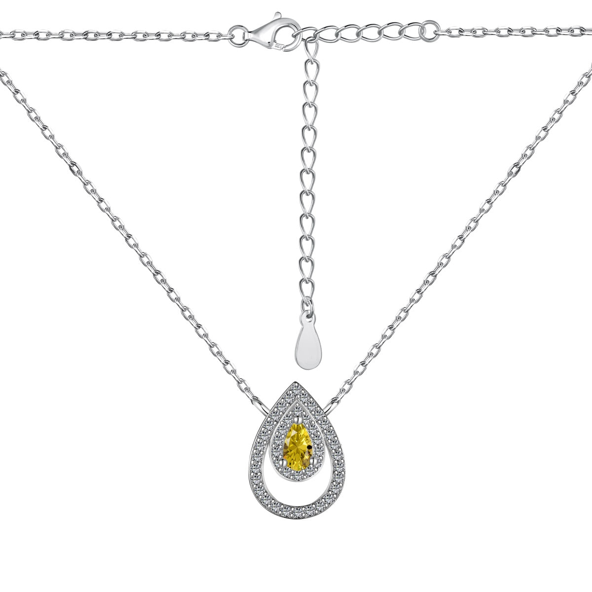 [Max Jewelry ]Sparkling Pear Cut Necklace
