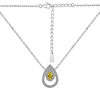 [Max Jewelry ]Sparkling Pear Cut Necklace