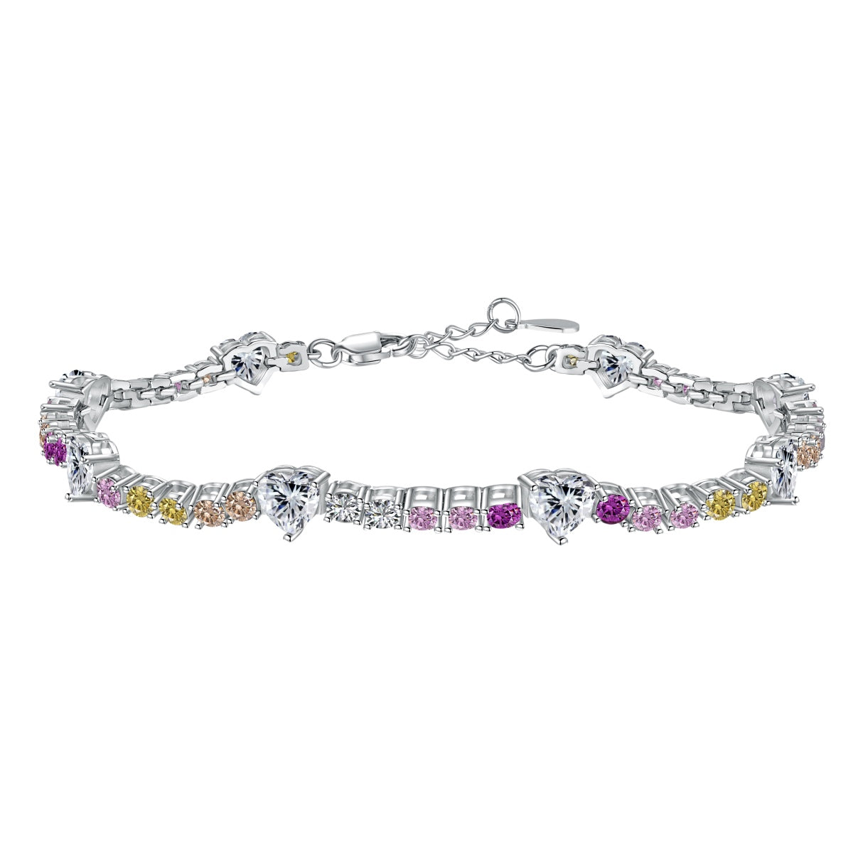 [Max Jewelry ]Romantic Heart Shape Round Cut Lover Bracelet
