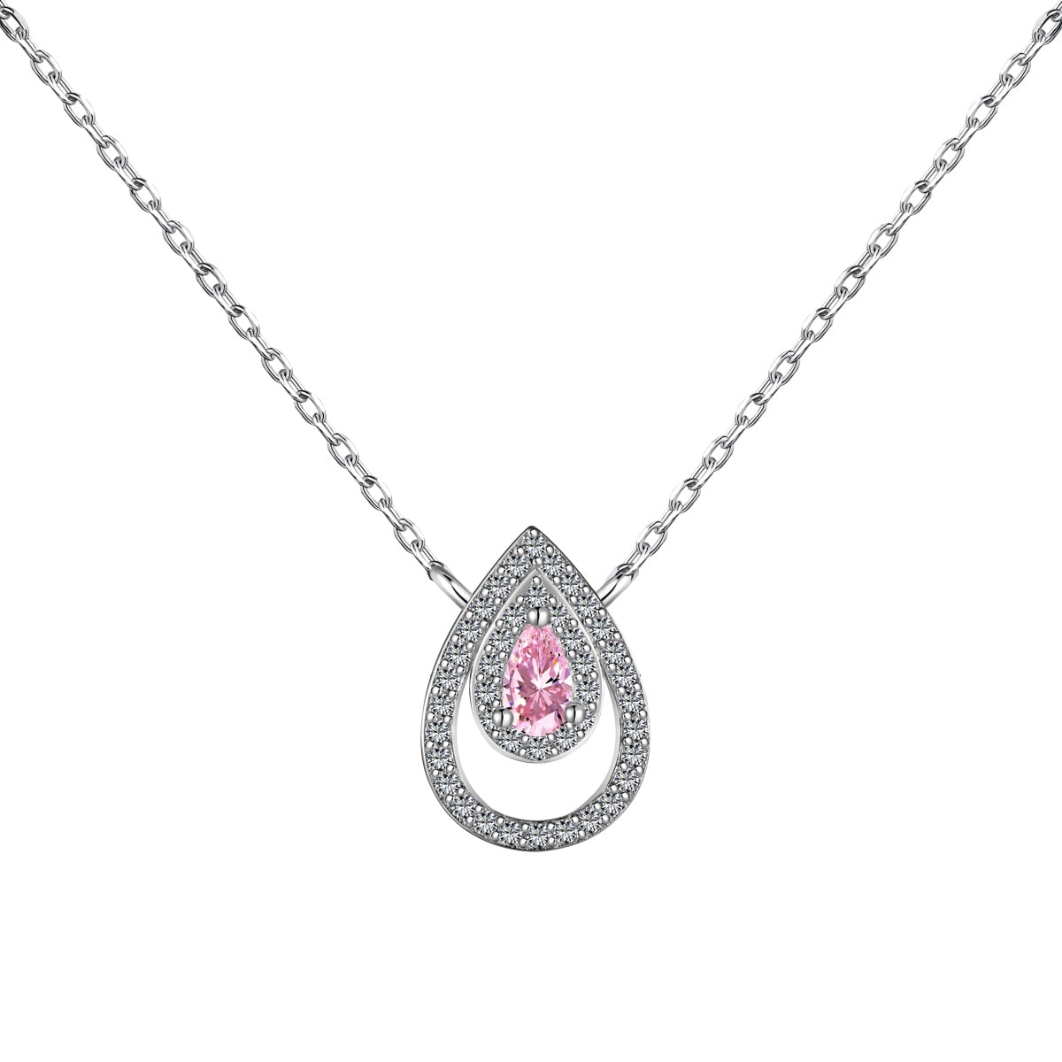 [Max Jewelry ]Sparkling Pear Cut Necklace