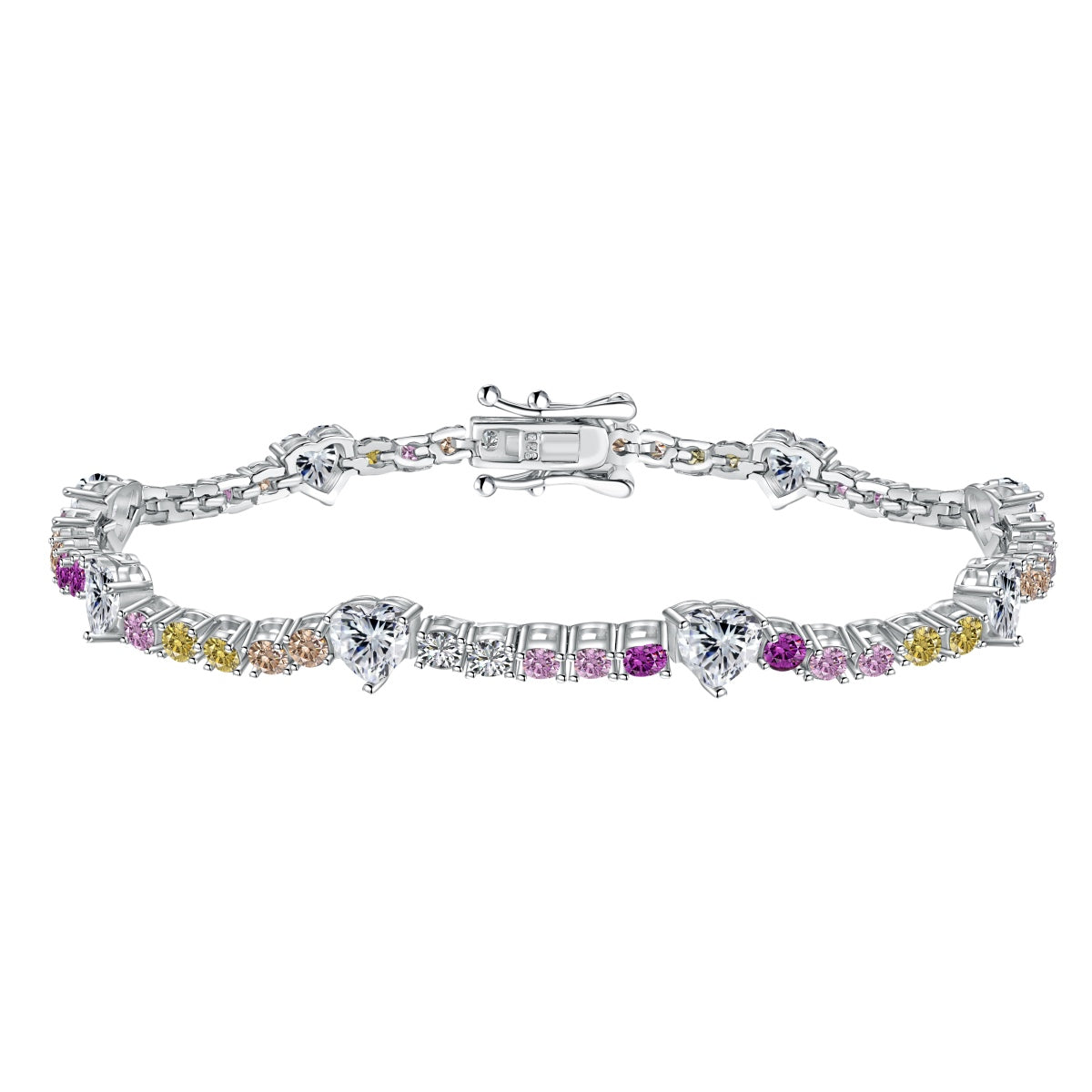 [Max Jewelry ]Romantic Heart Shape Round Cut Lover Bracelet