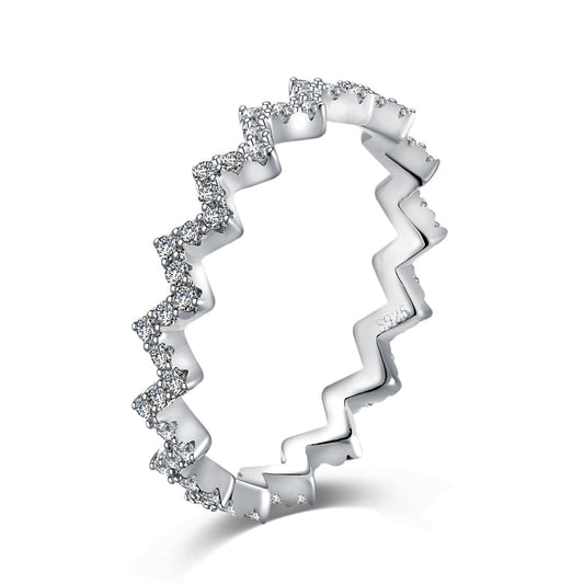 [Max Jewelry ]Delicate Enchanting Wave Shape Daily Ring