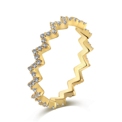 [Max Jewelry ]Delicate Enchanting Wave Shape Daily Ring