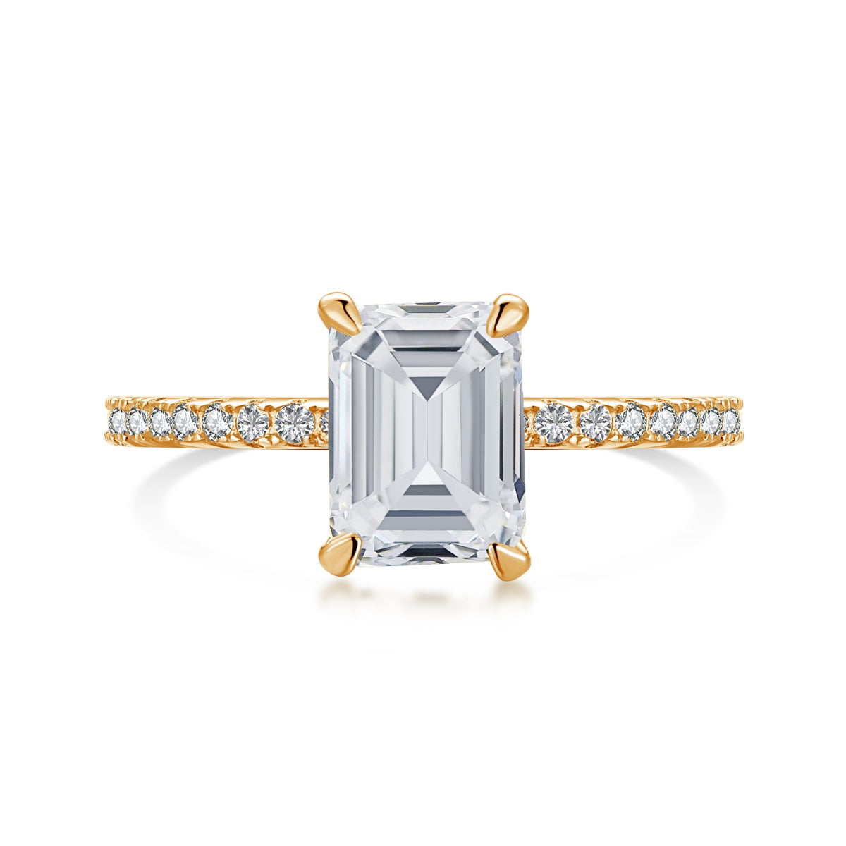[Max Jewelry ]2.0 Carat Scintillating Ornate Radiant Cut Party Ring