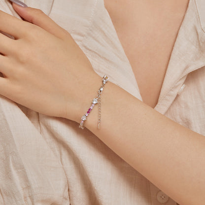 [Max Jewelry ]Romantic Heart Shape Round Cut Lover Bracelet