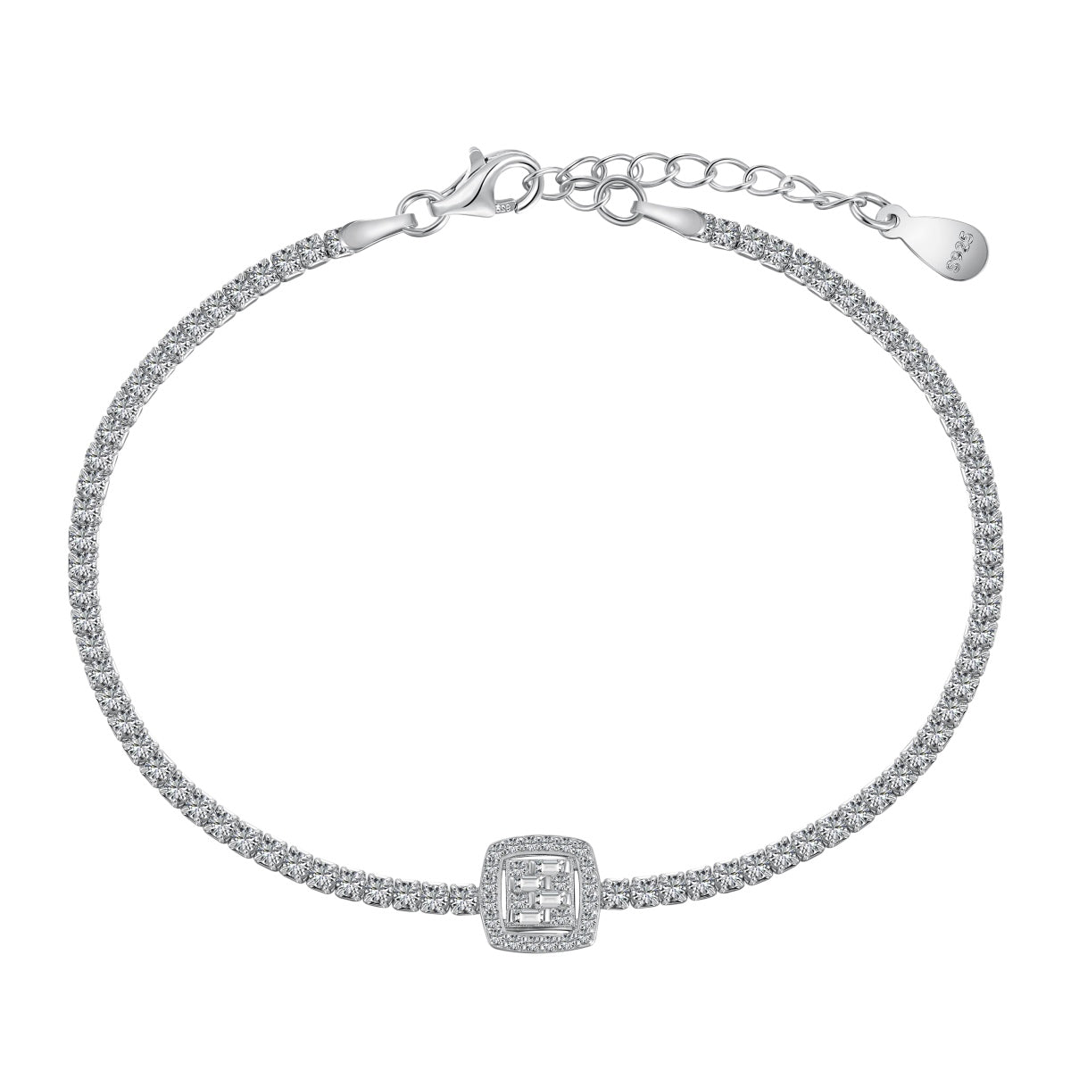 [Max Jewelry ]Luxurious Dazzling Square Shape Banquet Bracelet