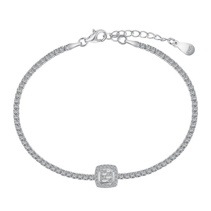 [Max Jewelry ]Luxurious Dazzling Square Shape Banquet Bracelet