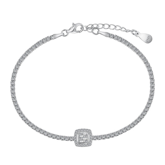 [Max Jewelry ]Luxurious Dazzling Square Shape Banquet Bracelet