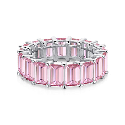 [Max Jewelry ]0.75 Carat Elegant Emerald Cut Tennis Ring