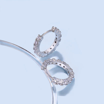 [Max Jewelry ]Radiant Colorful Round Cut Earrings