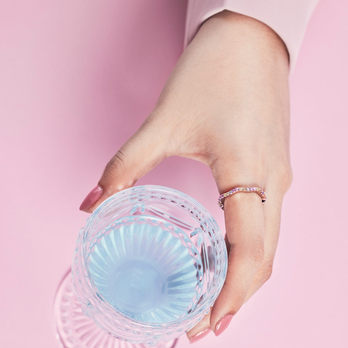 [Max Jewelry ]Dainty Colorful Round Cut Party Ring
