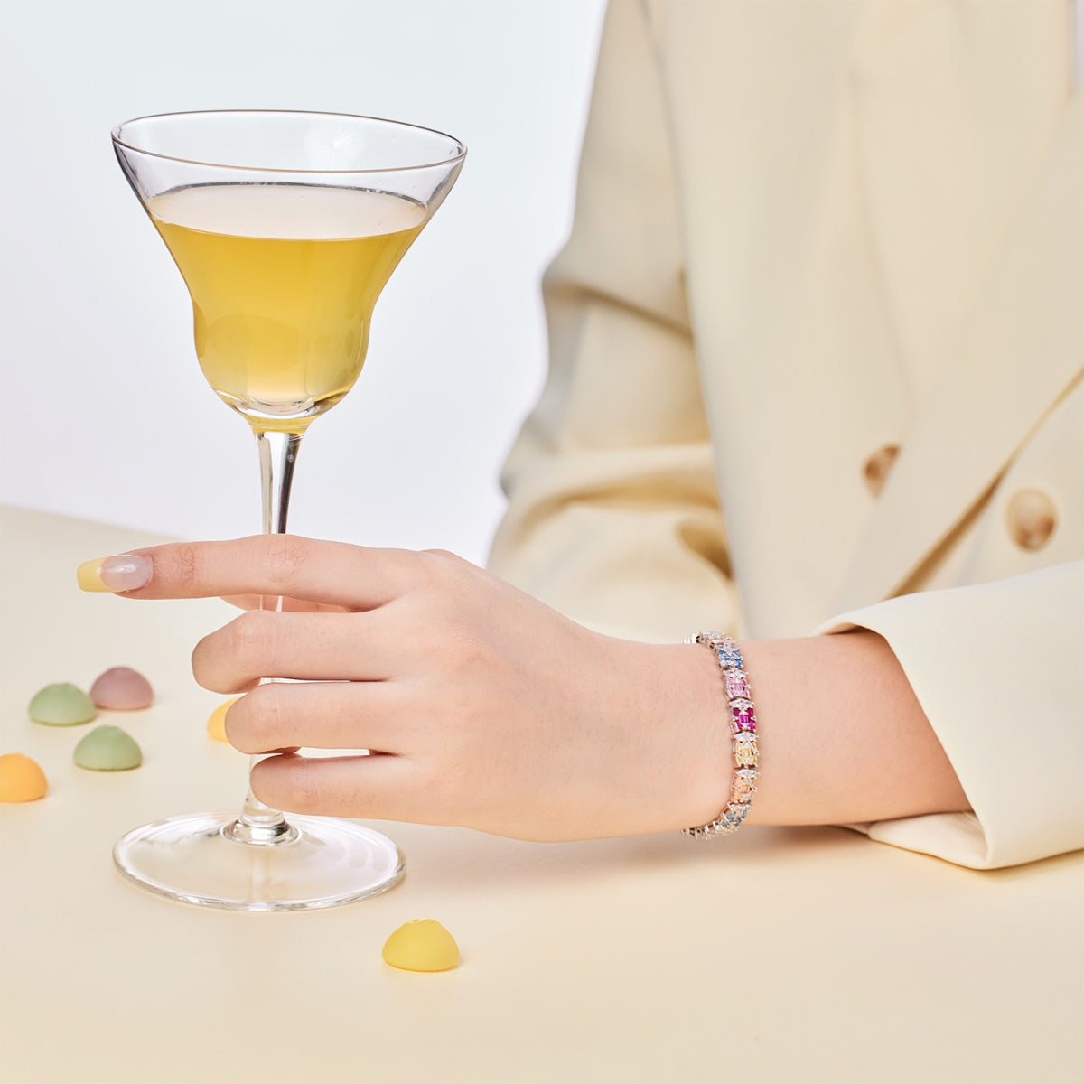 [Max Jewelry ]Delicate Colorful Multi Cut Party Bracelet
