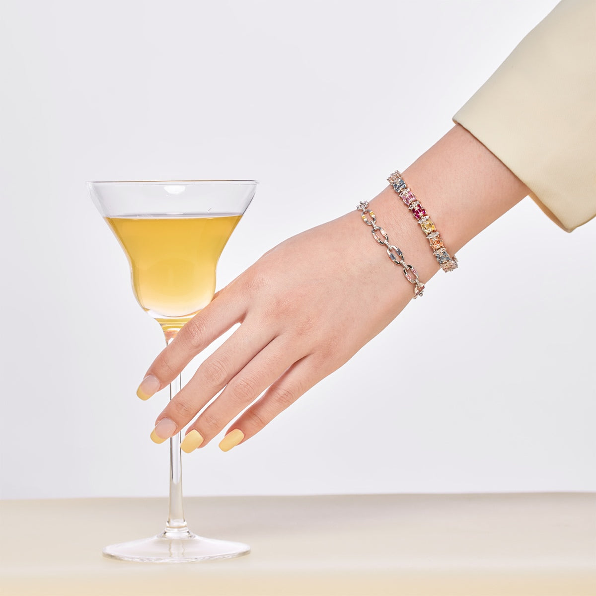 [Max Jewelry ]Delicate Colorful Multi Cut Party Bracelet