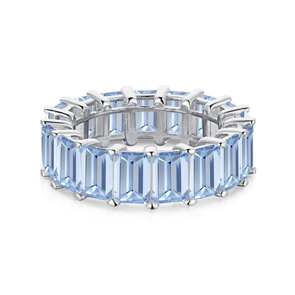 [Max Jewelry ]0.75 Carat Elegant Emerald Cut Tennis Ring