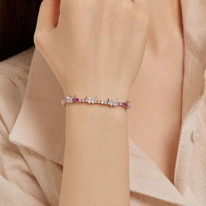 [Max Jewelry ]Ornate Colorful Butterfly Shape Round Cut Daily Bracelet