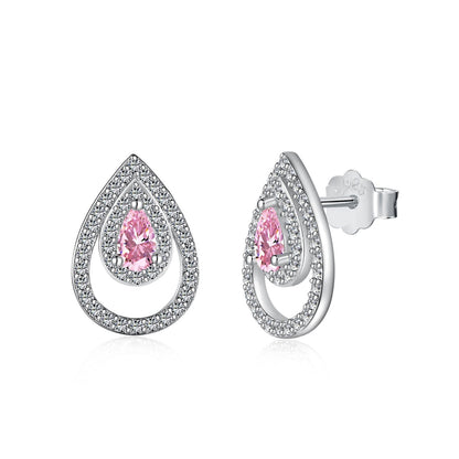 [Max Jewelry ]Sparkling Delicate Water Drop Shape Daily Earrings