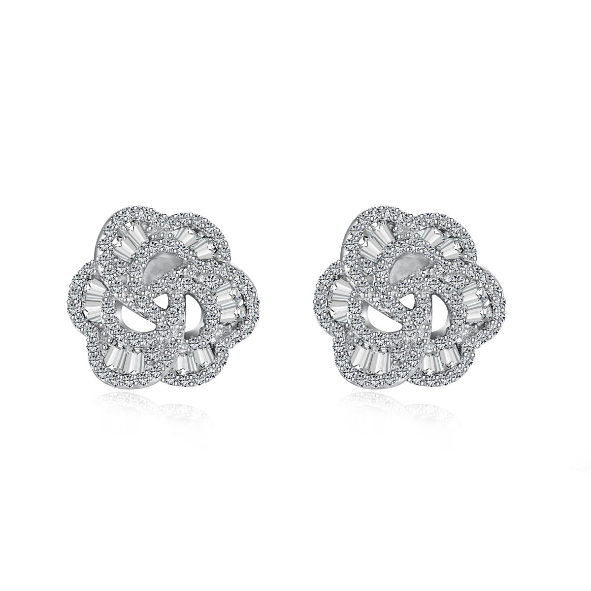 [Max Jewelry ]Exquisite Flower Shape Daily Earrings