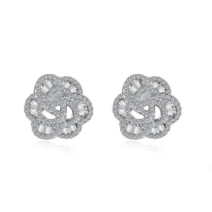 [Max Jewelry ]Exquisite Flower Shape Daily Earrings