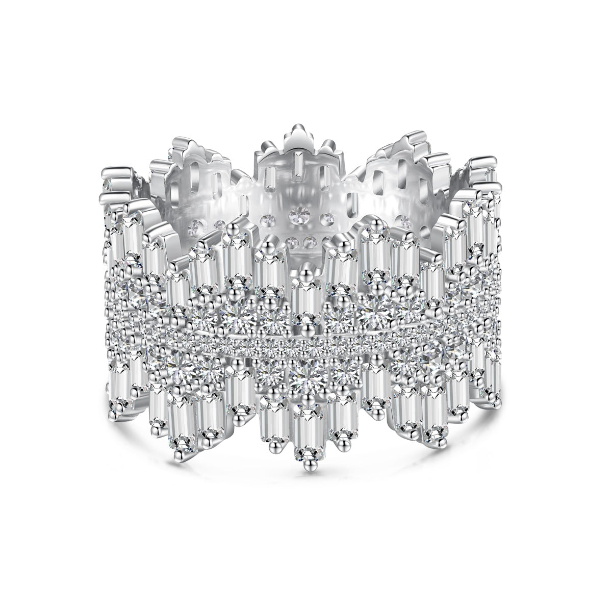 [Max Jewelry ]Luxurious Colorful Radiant Cut Daily Ring