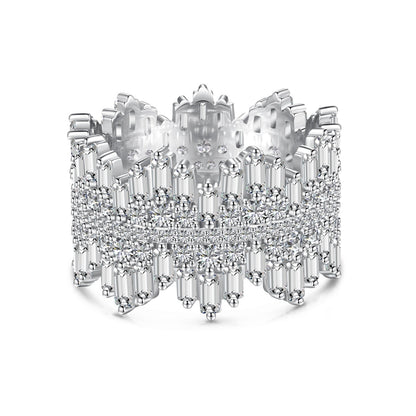 [Max Jewelry ]Luxurious Colorful Radiant Cut Daily Ring