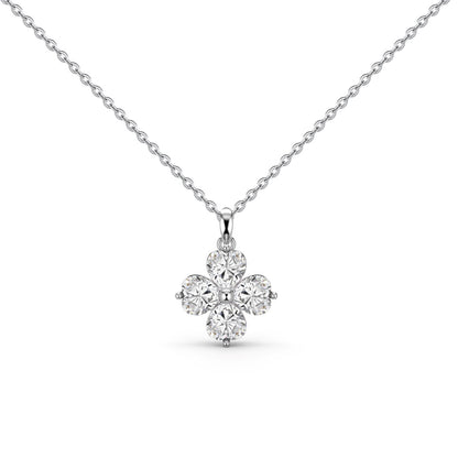 [Max Jewelry ]Heart-Shaped Four-Leaf Clover Bead Necklace