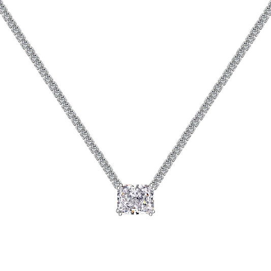[Max Jewelry ]4.0 Carat Elegant Radiant Cut Necklace