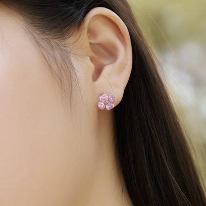 [Max Jewelry ]Four-Leaf Clover Ball Earrings