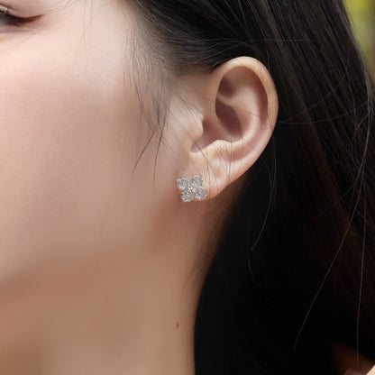 [Max Jewelry ]Four-Leaf Clover Eight-Pointed Star Earrings