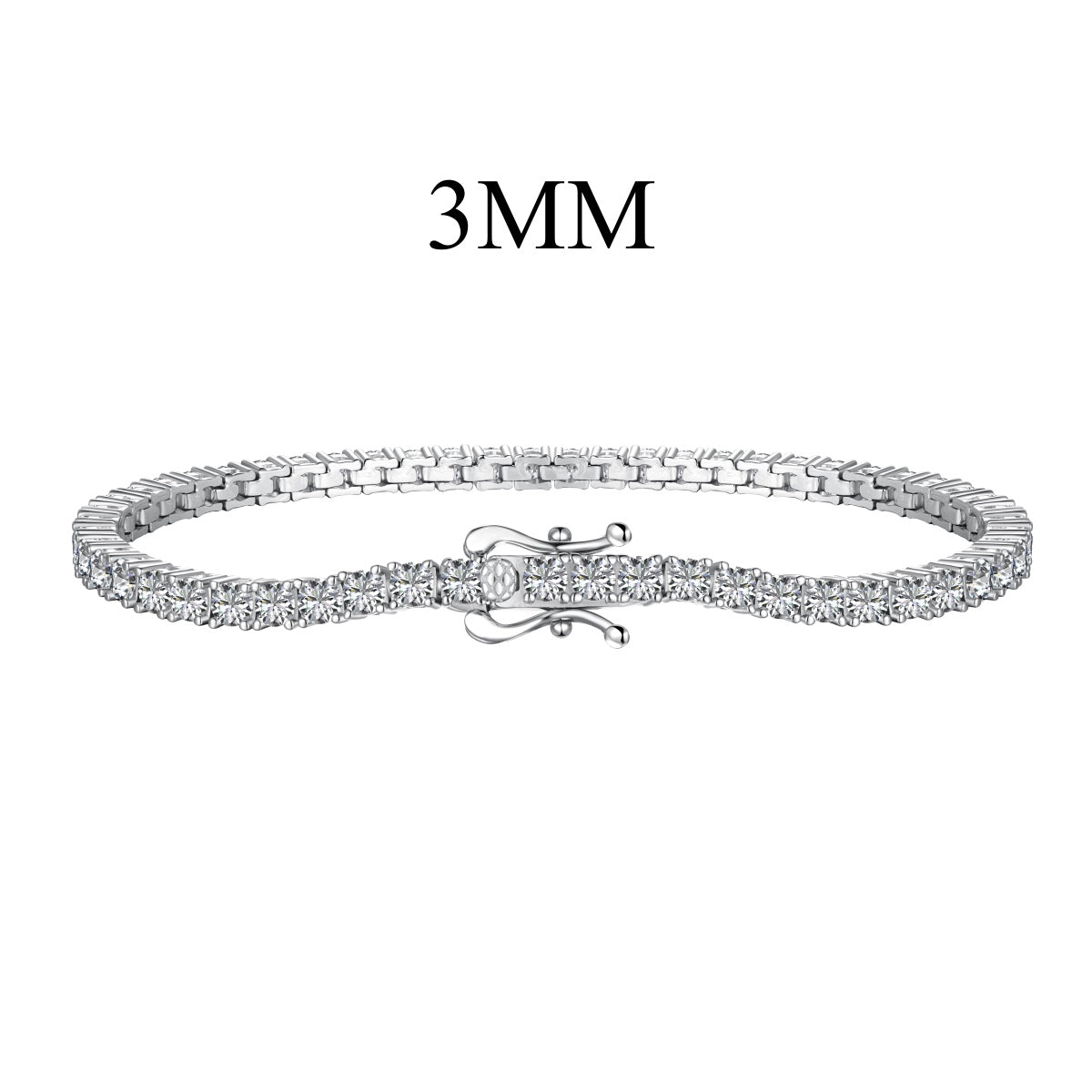 [Max Jewelry ]Dainty Charming Round Cut Tennis Bracelet