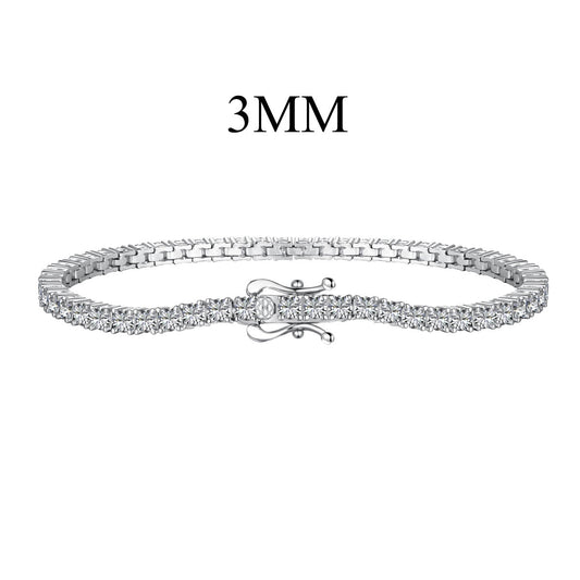 [Max Jewelry ]Dainty Charming Round Cut Tennis Bracelet