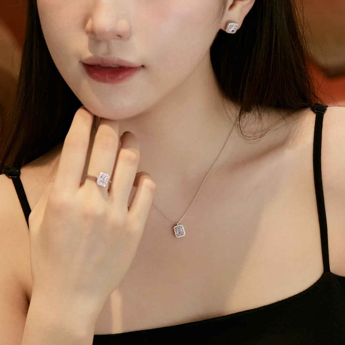 [Max Jewelry ]1.0 Carat Luxurious Dainty Emerald Cut Daily Earrings