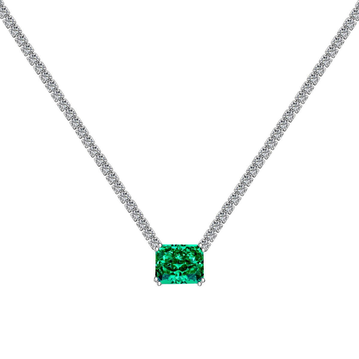 [Max Jewelry ]4.0 Carat Elegant Radiant Cut Necklace