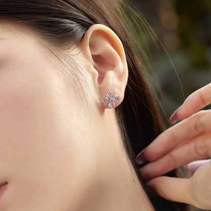 [Max Jewelry ]Four-Leaf Clover Eight-Pointed Star Earrings